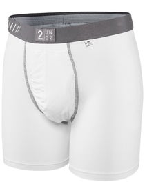 2UNDR Men's Swing Shift 6" Boxer Brief- White