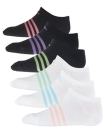 adidas Girl's Superlite 6-Pack No Show Socks