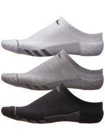 adidas Women's Superlite Stripe II 3-Pack No Show Socks