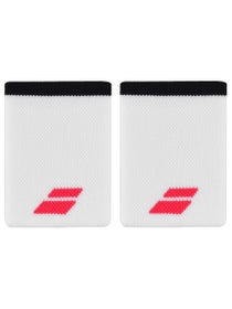 Babolat Strike Doublewide Wristbands White/Strike Red