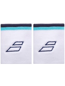 Babolat Terry Doublewide Wristbands White/Blue