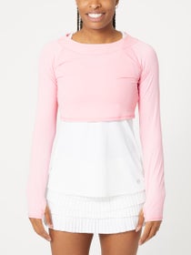 BloqUV Women's Crop Long Sleeve Top - Tickle Me Pink