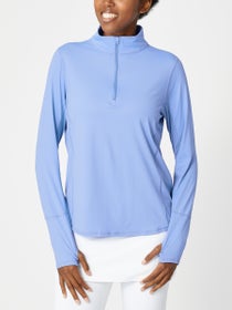 BloqUV Women's Relaxed 1/2 Zip Top - Indigo