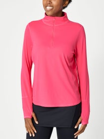 BloqUV Women's Relaxed 1/2 Zip Top - Watermelon