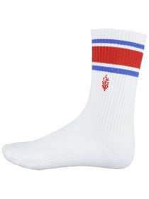 FP Movement Women's Stripe Crew Socks - White/Red/Blue