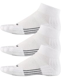 Fitsok CF2 Cushion Quarter 3-Pack Socks White