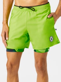 Flow Society Men's Green Diamond Geo 2-in-1 Short