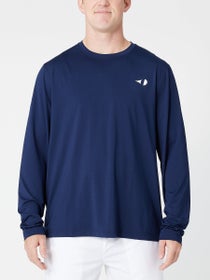 Grand Slam Long Sleeve Performance Men's Tennis Crew Grey