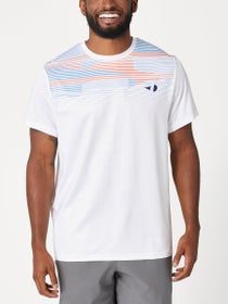 Grand Slam Men's Summer Linear Chest Print Crew