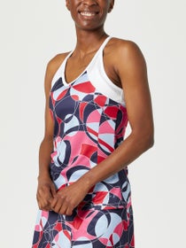 Grand Slam Women's Spring Linear Circles Print Tank