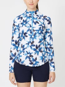 Jofit Women's Blue Agave UV Mock LS Top