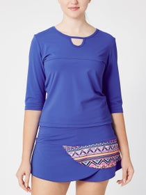 Jerdog Women's Pink Sole 3/4 Sleeve Top