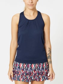Lucky In Love Women's Core Tie Back Tank   Navy