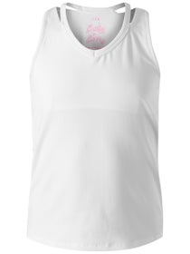 Lucky in Love Girl's Core Cutout V-Neck Tank