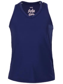 Lucky in Love Girl's Core V-Neck Cutout Tank - Navy