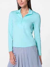 Lucky In Love Women's Eyelet Free Play Zip Top