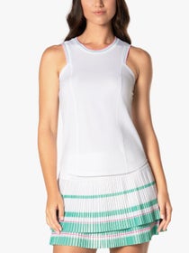 NWT LUCKY IN LOVE My Favorite Zip Tank Sleeveless Top Tennis Golf Size XL