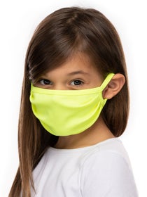 Lucky in Love Youth Face Mask - Neon Yellow