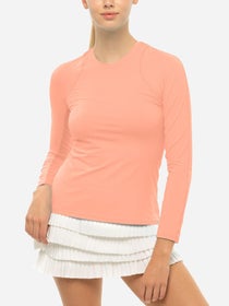 Lucky in Love Women's L-UV Breeze LS Top - Peach Glow