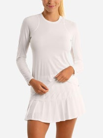 Lucky in Love Women's L-UV Breeze LS Top - White
