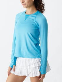 Lucky in Love Women's Core High Low LS Top - Ocean