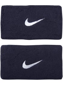 Nike Swoosh Double Wide Wristband Navy/White