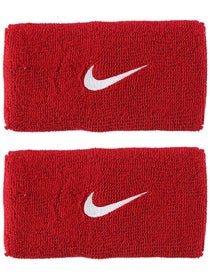 Nike Swoosh Double Wide Wristband Red/White