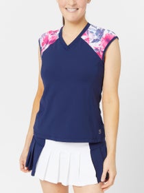 Buy Denise Cronwall Navia Tier Rackerback Top In Navy - Blue At 32