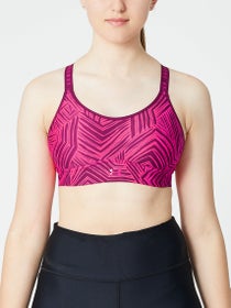 WOMEN'S NEW STRONG 92 PRINTED BRA, Tennis Japan Brushed Aop Orchid, Sports Bras