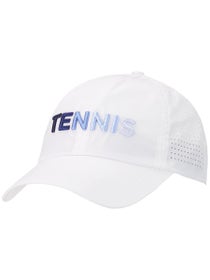 VimHue Women's Ombre Puff Tennis Hat - White/Blue