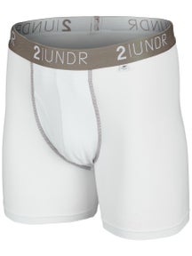 2UNDR Men's Swing Shift 6" Boxer Brief- White