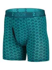 2UNDR Men's Swing Shift 6" Boxer Brief - Wavelength