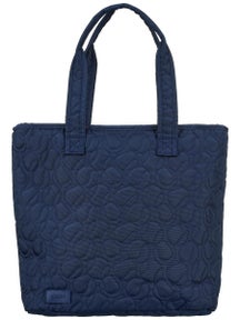 Ame & Lulu Tennis Court Carryall Tote Quilted Navy