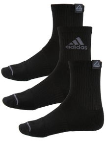 adidas Men's Cushioned 3.0 3-Pack Quarter Sock Black
