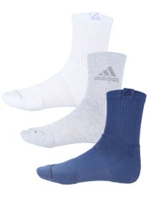 adidas Men's Cushioned 3.0 3-Pack Quarter Sock Bl/Gy/Wh