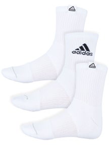 adidas Men's Cushioned 3.0 3-Pack Quarter Sock White