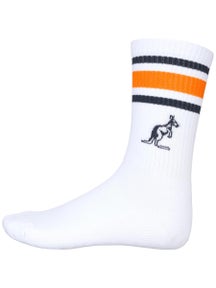 Australian Men's Crew Player Socks Wh/Orange