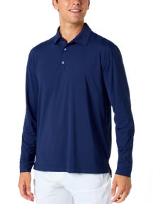 BloqUV Men's Long Sleeve Polo - Navy