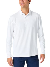 BloqUV Men's Long Sleeve Polo - White