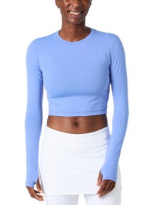 BloqUV Women's Everyday Crop LS Top - Indigo