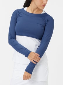 BloqUV Women's Crop Long Sleeve Top - Navy
