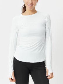 BloqUV Women's Drawstring Long Sleeve Top - White