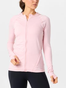 BloqUV Women's Full Zip Hoodie - Tickle Me Pink