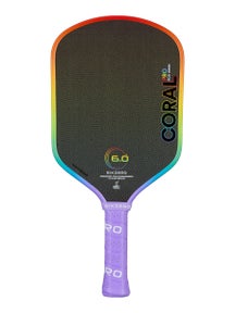 Six Zero Coral Pro Hybrid Pickleball Paddle Rainbow