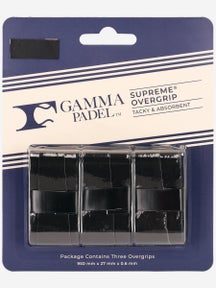 Gamma Padel Supreme Overgrip 3 Pack Black