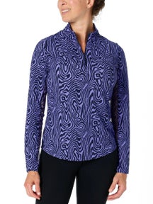IBKUL Women's Half Zip Long Sleeve - Courtney