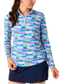IBKUL Women's Half Zip Long Sleeve - Happiness