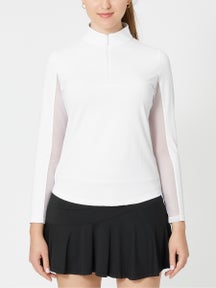 IBKUL Women's Long Sleeve Mock Top - White