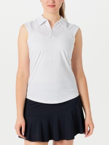 IBKUL Women's Sleeveless Polo - White