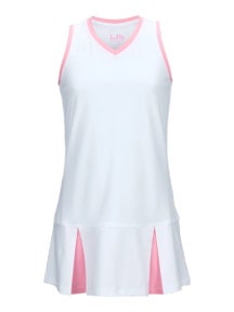 Li Mi Girl's Tutti Frutti V-Neck Pleat Dress